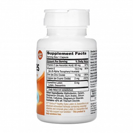 Healthy Eyes Lutein & Zeaxanthin - 60 caps - 65 - Molodo