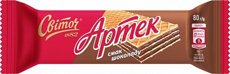 Вафли Свиточ Артек Шоколадный, 80 г - 58 - Molodo