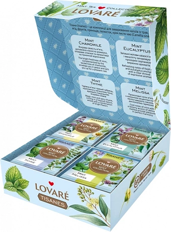 Чай Lovare Tisanes Mint Collection 4 вида по 8 пакетиков - 63 - Molodo