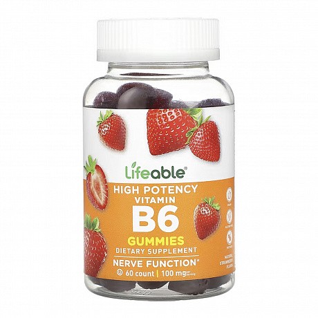 Vitamin B6 Adult - 60 gummies (Вітамін В6) - 64 - Molodo