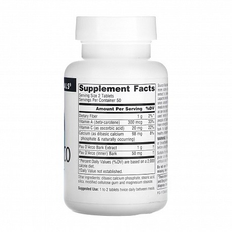 Pau D'Arco Extract 500mg - 100 tabs (Source Naturals Экстракт пау д'арко 500 мг, 100 таблеток) - 67 - Molodo