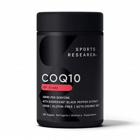 CoQ10 100mg - 120 veg softgels (Sport Research коэнзим Q10 с экстрактом черного перца) - 66 - Molodo