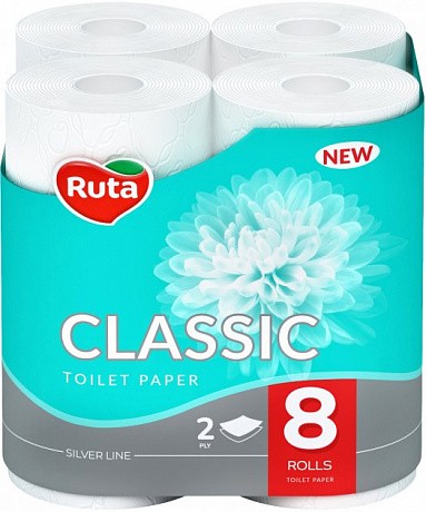 Ruta Бумага туалетная Classic 8шт белая 2-слойная - 58 - Molodo
