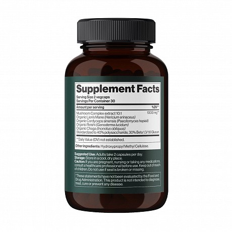 4Mushroom Complex 1000 mg - 60 veg caps (Комплекс 4 грибів) - 66 - Molodo