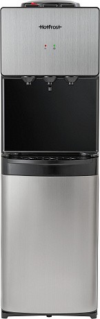 Кулер для води HotFrost V400BS чорний з сріблястим, з шафкою-холодильником, компресорне охолодження - 72 - Molodo
