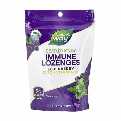 Sambucus Organic Lozenges Mint - 24 cnt (Льодяники з бузиною) - 65 - Molodo