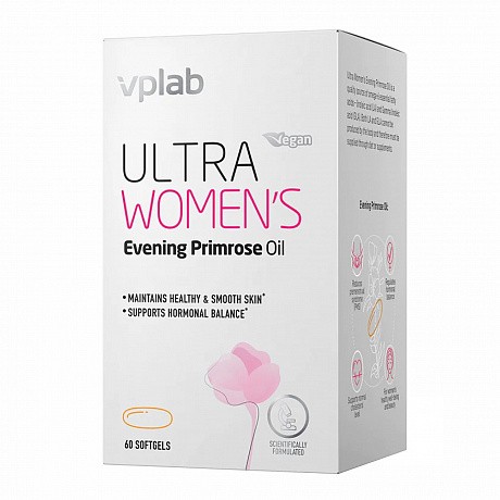 Ultra Women's Evening Primrose oil - 60 softgels (Олія вечірньої примули) - 64 - Molodo
