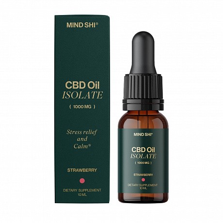 CBD Oil Isolate 1000 mg Strawberry - 10 ml (Ізолят канабідіолу зі смаком полуниці) - 71 - Molodo