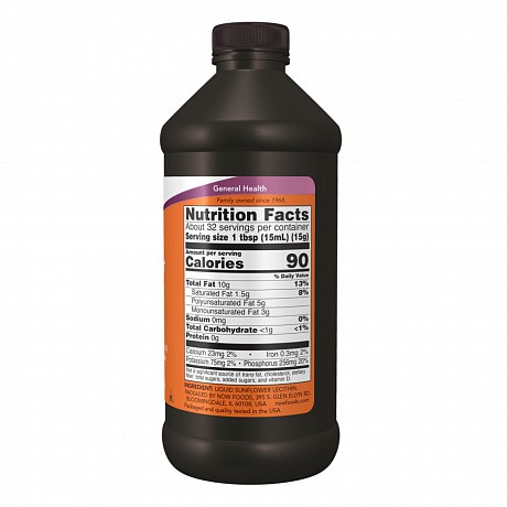 Sunflower Liquid Lecithin - 16 fl oz (Лецитин подсолнечный) - 66 - Molodo