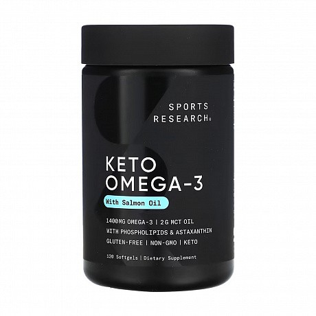 Keto Omega 1250mg - 120 softgels (Sport Research комплекс рыбьего жира, криля и MCT) - 66 - Molodo