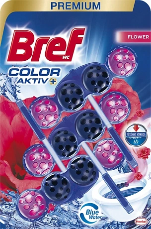 Твердий туалетний блок для унітазу Bref Кольорова вода Квіткова свіжість 3 шт х 50 г - 61 - Molodo
