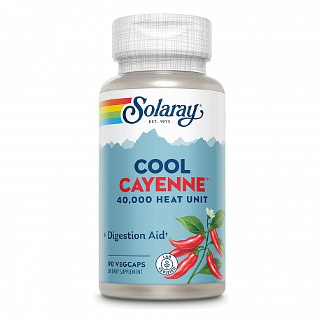 Cool Cayenne Pepper 40,000 HU 600mg - 90 veg caps (Кайенский перец) - 64 - Molodo