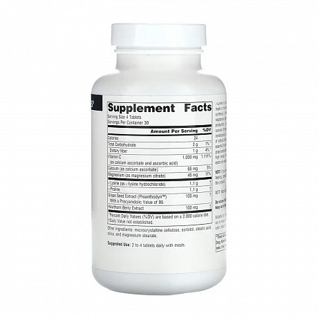 Proline & Lysine 550 mg - 120 tabs (Source Naturals Аминокислоты с витамином C и растительными экстрактами) - 67 - Molodo