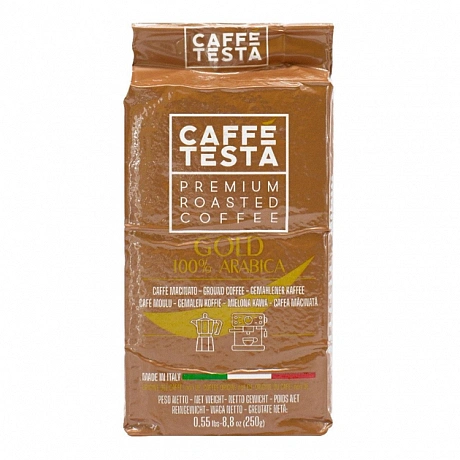 Кава молотый Caffe Testa Gold 100% Арабика 250г - 58 - Molodo