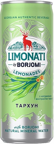 Лимонад Borjomi Limonati Тархун алюмінієва банка 0.33 л * 12 шт - 63 - Molodo