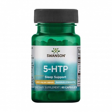 5HTP 200mg - 60caps (Swanson гидрокситриптофан 200 мг, 60 капсул) - 64 - Molodo