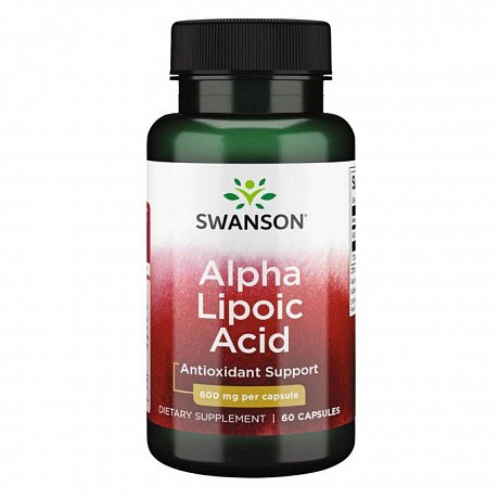 Alpha Lipoic Acide 600mg - 60cap (Swanson альфа-липоевая кислота 600 мг, 60 капсул) - 64 - Molodo