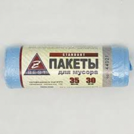 Пакети для сміття Z-BEST сині 35 л (50 шт), 7 мк - 58 - Molodo