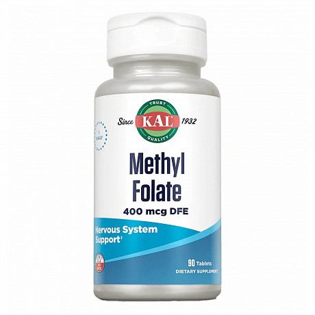 Methyl Folate 400mcg - 90 tabs (Метил Фолат) - 64 - Molodo