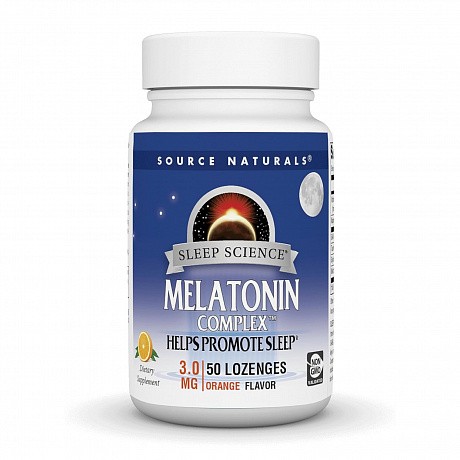 Sleep Science® Melatonin Complex™ 3 mg - 50 lozenges Orange (Source Naturals Комплекс с мелатонином, 50 пастилок, апельсин) - 66 - Molodo