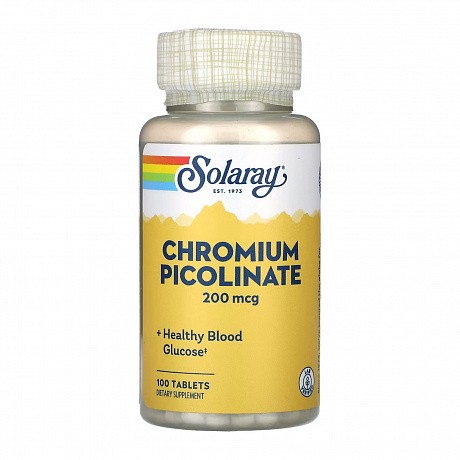 Chromium Picolinate 200mcg - 100 tabs (Хром піколінат Solaray) - 65 - Molodo