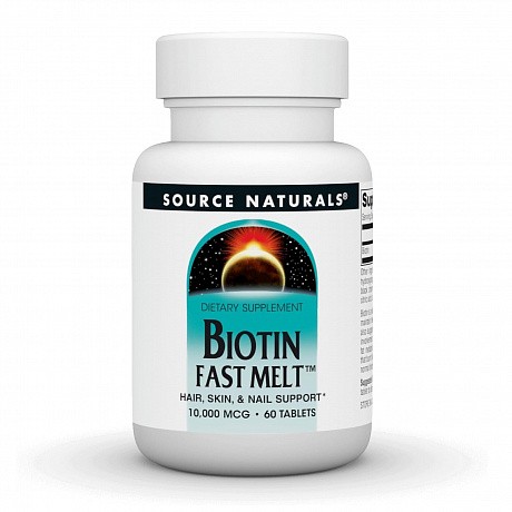 Biotin Fast Melt 10000 mcg - 60 tabs (Source Naturals Швидкорозчинна форма біотину) - 66 - Molodo