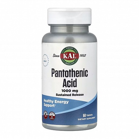 Pantothenic Acid Sustained Release 1000mg - 50 tabs (Пантотеновая кислота) - 64 - Molodo