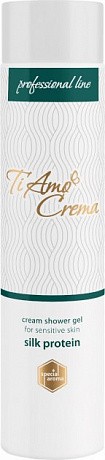 Крем-гель для душа Ti amo Crema Для чувствительной кожи с протеинами шелка 300 мл - 58 - Molodo