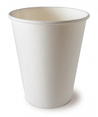 Бумажный стакан белый 270 мл., (100 шт) - 58 - Molodo