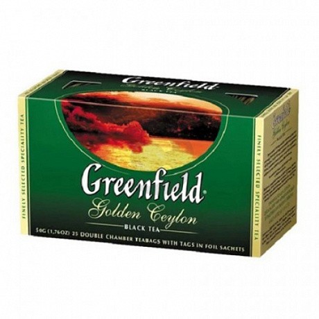 Чай черный Golden Ceylon Greenfield (25 пак.) - 58 - Molodo