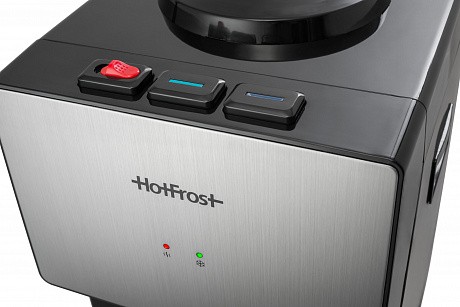 Кулер для води HotFrost V400BS чорний з сріблястим, з шафкою-холодильником, компресорне охолодження - 82 - Molodo