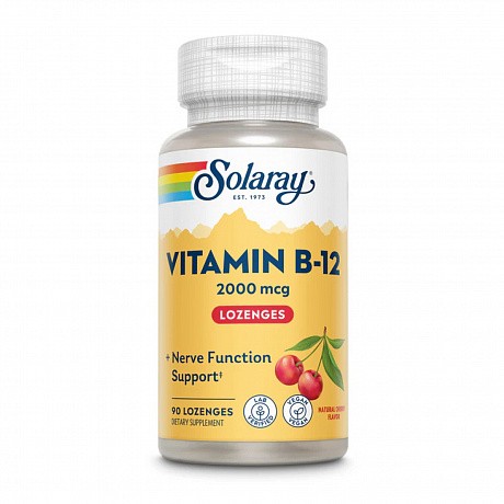 Vitamin B-12 2000mcg - 90 lozenges Natural Cherry (Витамин B12 2000 мкг вишня) - 64 - Molodo
