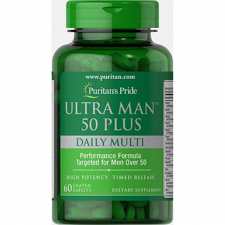 Ultra Man™ 50 Plus - 60 Caplets (Мультивітаміни для чоловіків) - 66 - Molodo
