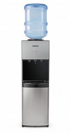 Кулер для води HotFrost V400BS чорний з сріблястим, з шафкою-холодильником, компресорне охолодження - 81 - Molodo