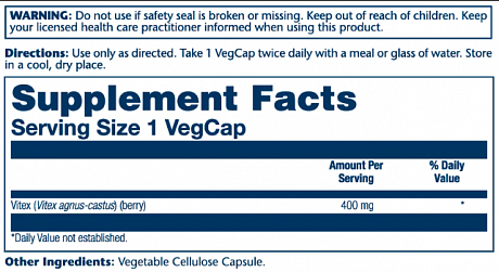 Vitex Berry Extract 400mg - 100 veg caps (Витекс) - 64 - Molodo