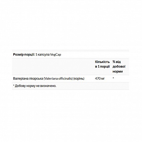 Valerian Root 470mg - 100 vcaps (Валеріана Solaray) - 66 - Molodo