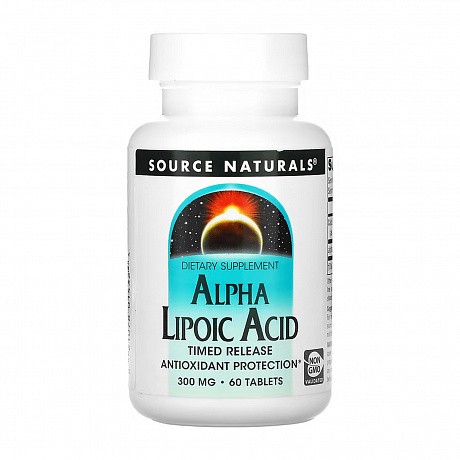 Alpha Lipoic Acid 300mg - 60 tabs (Source Naturals Альфа-ліпоєва кислота з поступовим вивільненням) - 64 - Molodo