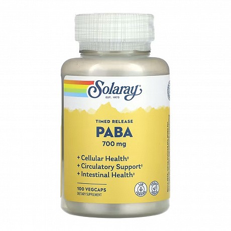 PABA 700mg - 100 veg caps (Параамінобензойна кислота ПАБК) - 64 - Molodo