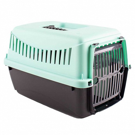 Переноска GIPSY XS smal Blue, пластикові дверцята, 39х26х25 cм (16 шт в кор) - 60 - Molodo