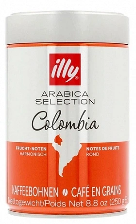 Кава в зернах Illy Arabica Selection Colombia (Іллі Арабіка Селекшн Колумбія) 100% Арабіка, ж/б, 250 г - 60 - Molodo