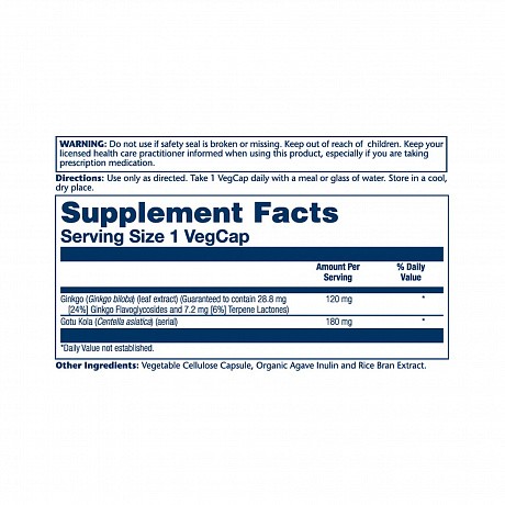 Ginkgo Biloba Extract One 120mg - 30 veg caps (Гінкго білоба) - 64 - Molodo