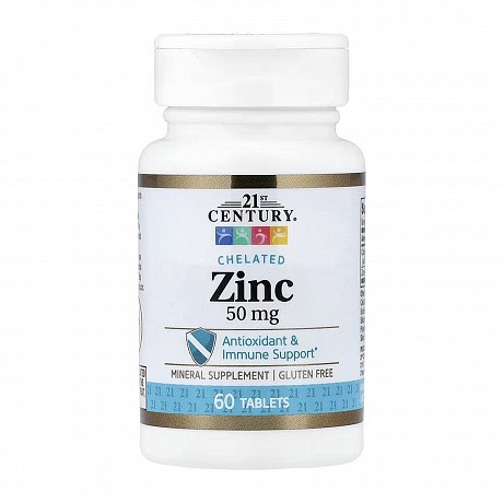 Zinc Chelated 50 mg - 60 tabs (Цинк хелатный) - 64 - Molodo