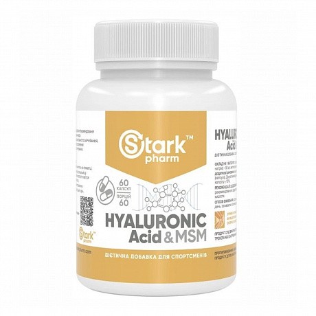 Hyaluronic Acid & MSM 50mg - 60caps (Stark Pharm гіалуронова кислота з метилсульфонілметаном) - 64 - Molodo