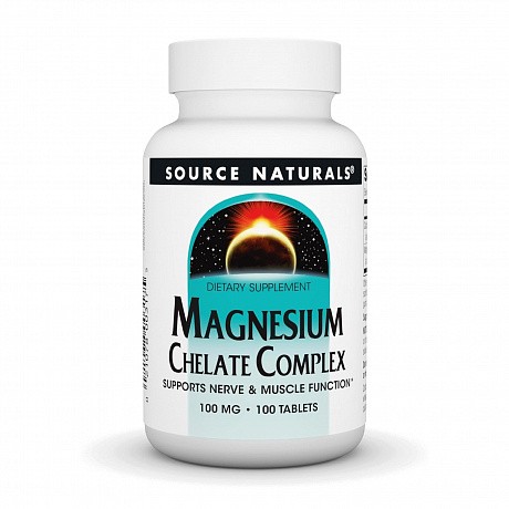 Magnesium Chelate Complex 100mg – 100 tabs (Source Naturals Хелатный комплекс магния 100 мг, 100 таб) - 66 - Molodo
