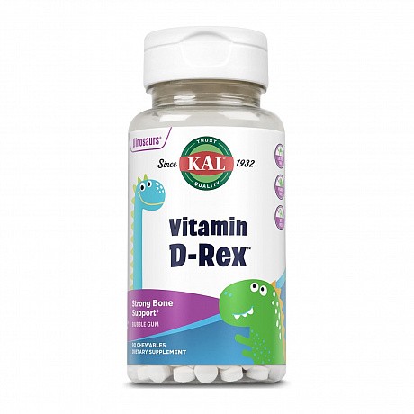 Vitamin D-Rex 10mcg - 90 chewable Bubble Gum (Витамин Д) - 66 - Molodo