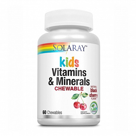 Kids Vitamins & Minerals - 60 chewables Black Cherry (Витамины и минералы) - 64 - Molodo