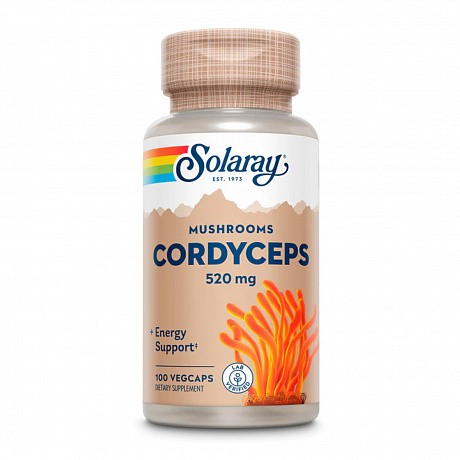 Cordyceps Mushroom 520mg - 100 veg caps (Кордицепс) - 64 - Molodo