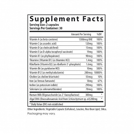 Postnatal Multivitamin Essentials with DHA - 60 caps (Вітаміни для вагітних з ДГК) - 65 - Molodo