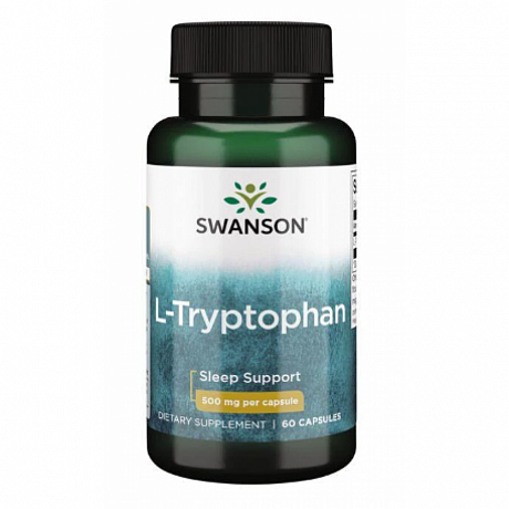 L-Tryptophan 500 mg - 60 Caps (Swanson L-триптофан 500 мг, 60 капсул) - 66 - Molodo