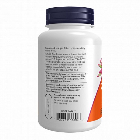 C-1000 Zinc Immune - 90 veg caps (Вітамін С-1000 Цинк) - 68 - Molodo